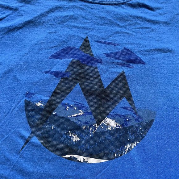 Marmot Men T-Shirt XXL Blue Mountain Logo Graphic Print Short Sleeve Crew Neck - Picture 6 of 7